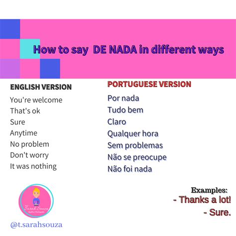Spanish Pronunciation of De nada. Learn how to pronounce De nada in Spanish with video, audio, and syllable-by-syllable spelling from Latin America and Spain. Learn Spanish. Translation. ... SpanishDictionary.com is the world's most popular Spanish-English dictionary, translation, and learning website. Ver en español en inglés.com. FEATURES.